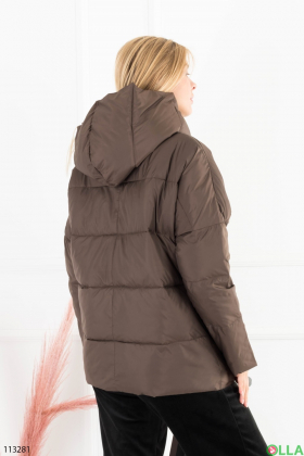 Жіноча коричнева куртка демісезонна