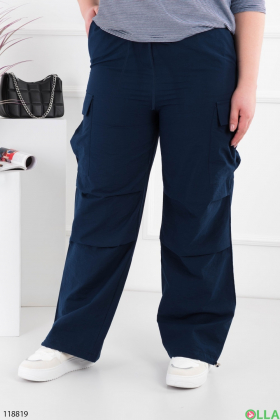 Жіночі сині брюки-карго