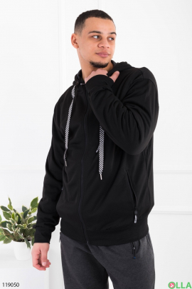 Men's black batal zip hoodie