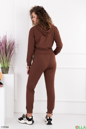 Women's brown sports suit