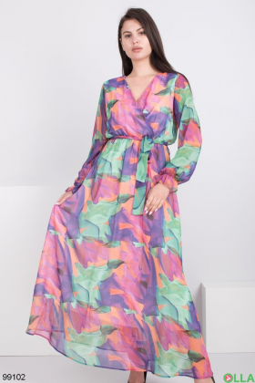 Женское разноцветное платье