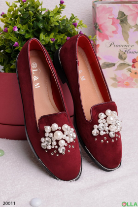Burgundy women's shoes