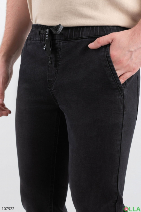 Мужские темно-серые джинсы батал