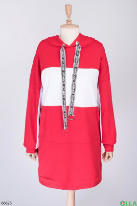 Women's two-tone hoodie dress