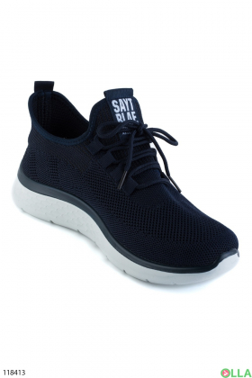 Men's navy textile sneakers