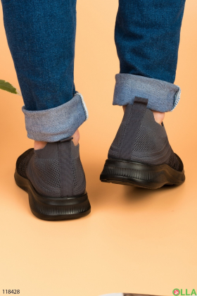 Men's two-tone textile sneakers