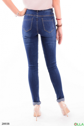 Женские джинсы с бусинами