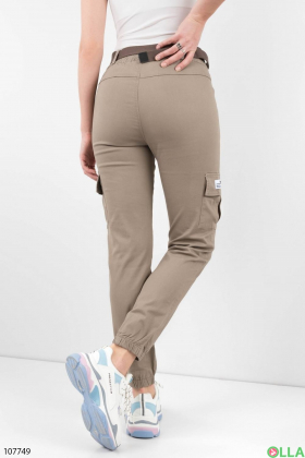 Жіночі бежеві брюки
