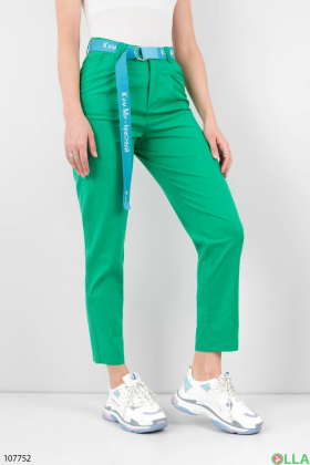 Женские зеленые брюки