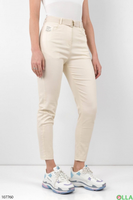 Women's light beige trousers