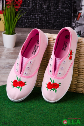 Women's floral print sneakers
