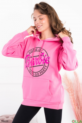 Women's pink fleece hoodie