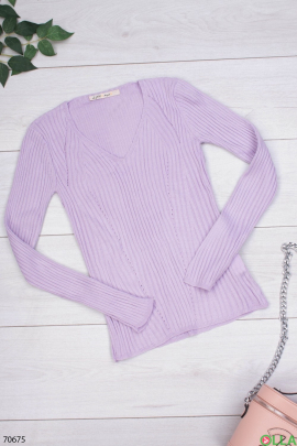 Women's lilac knitted sweater