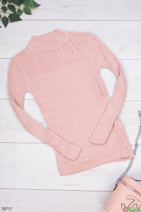 Women's pink knit golf