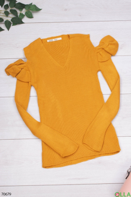 Women's orange knitted sweater