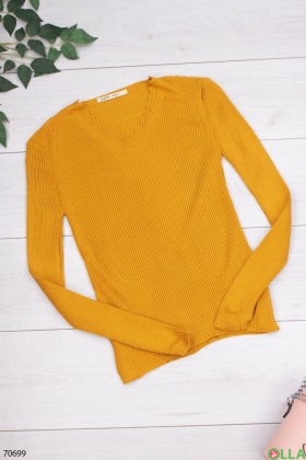 Жіночий помаранчевий трикотажний светр