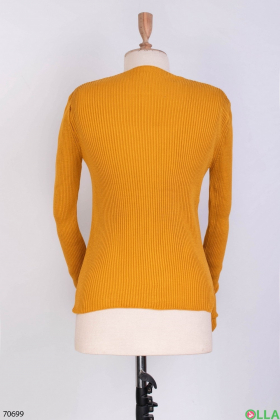 Женский оранжевый трикотажный свитер