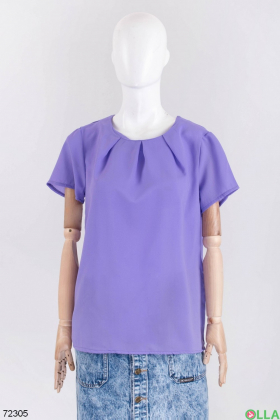 Женская лиловая блузка