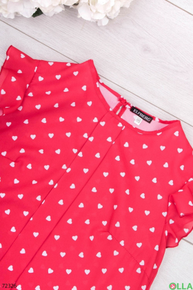 Women's red blouse in print