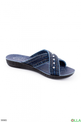 Women's blue slippers