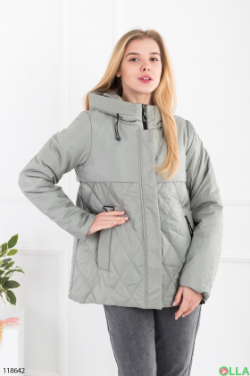 Women's gray jacket with hood