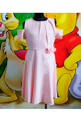 Розовое детское платье Турция 80% хлопок, 20% полиэстр
