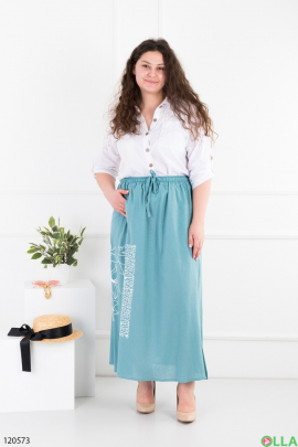 Women's turquoise batal skirt