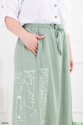 Women's green batal skirt