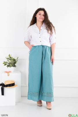 Women's turquoise batal palazzo pants