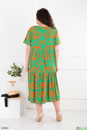 Women's two-tone printed batal dress