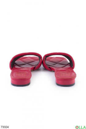 Women's red slippers