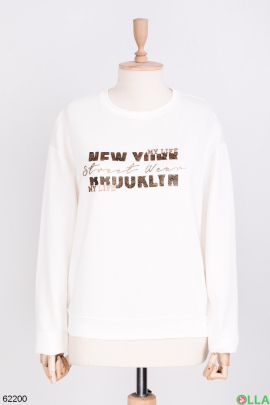 Women's sweatshirt with an inscription