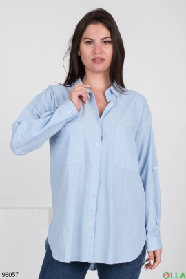 Жіноча блакитна сорочка