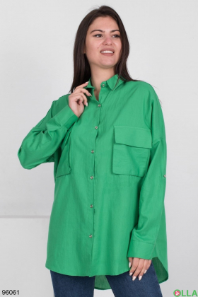 Жіноча зелена сорочка