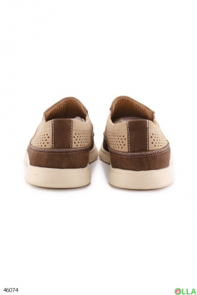 Men's moccasins with perforations