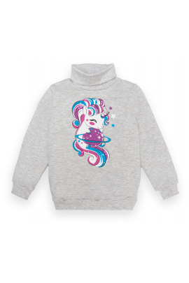 Детский свитер для девочки SV-22-2-4 "Unicorn" на рост (13320) Серый