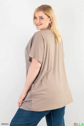 Women's brown knitted tunic batal