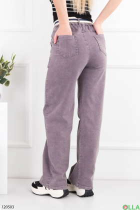 Жіночі фіолетові штани-палаццо