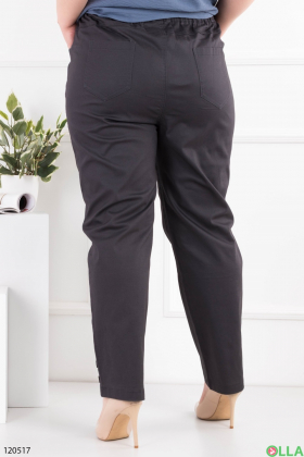 Women's gray banana trousers