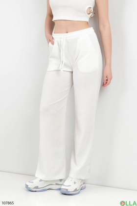 Women's white trousers