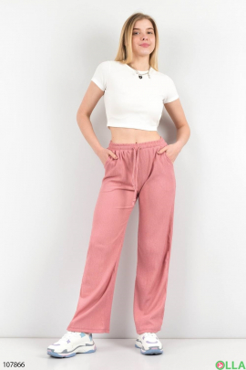 Женские розовые брюки 