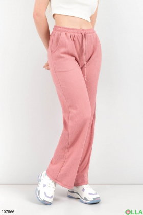 Женские розовые брюки