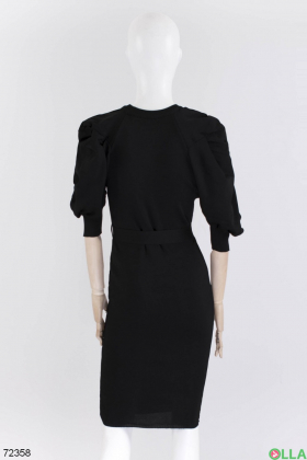 Women's black knitted dress