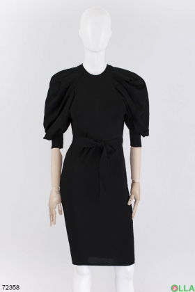 Women's black knitted dress