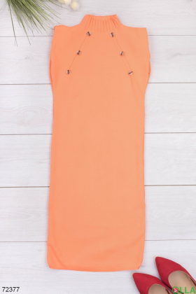 Жіноча помаранчева трикотажна сукня