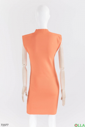 Жіноча помаранчева трикотажна сукня
