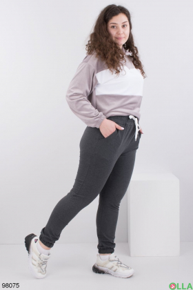 Жіночі темно-сірі спортивні штани