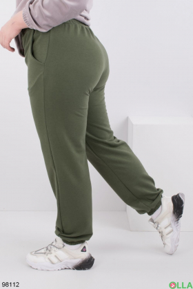Женские спортивные брюки цвета хаки