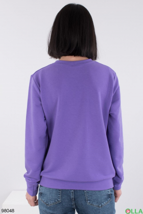 Женский фиолетовый свитшот