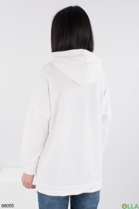 Women's white hoodie